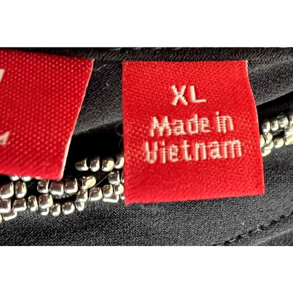 Elle Midi Dress Women Size XL Black Scoop Neck Stretchy New Bead Embellishments - Picture 5 of 13